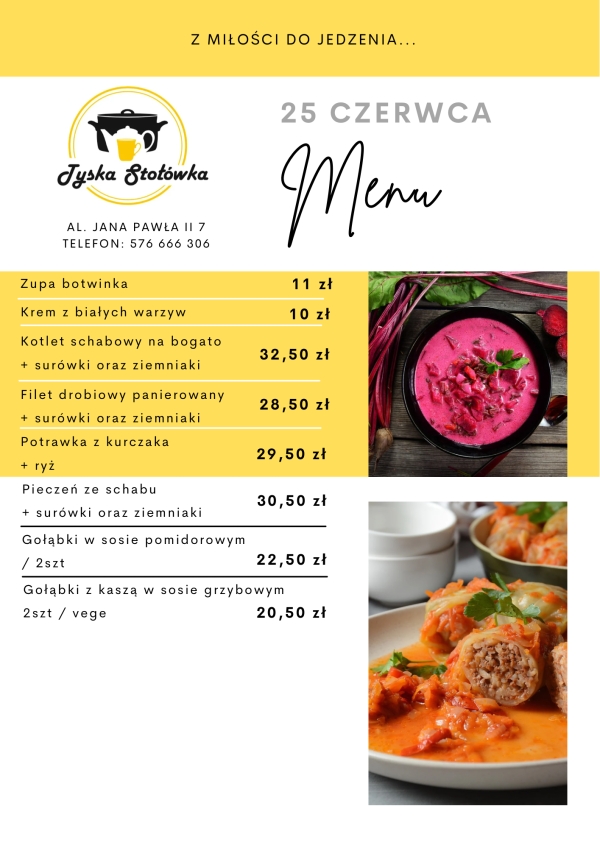 MENU LOKAL 1 AL. JANA PAWŁA II 7
