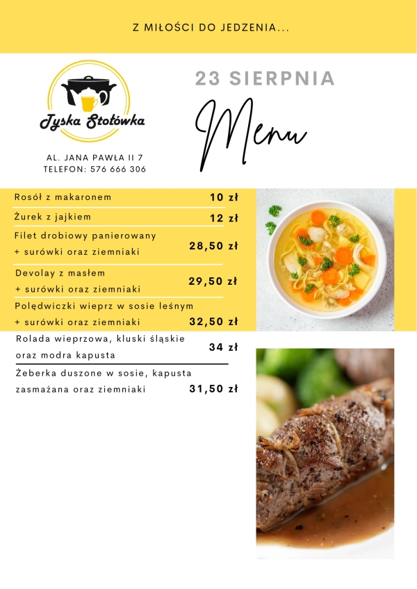 MENU LOKAL 1 AL. JANA PAWŁA II 7