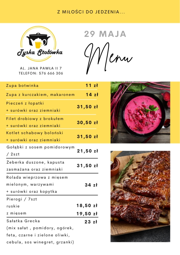 MENU LOKAL 1 AL. JANA PAWŁA II 7