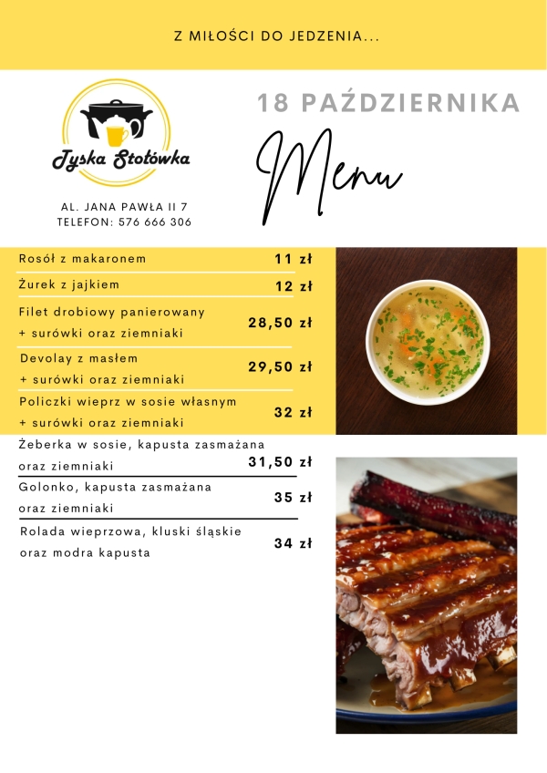 MENU LOKAL AL. JANA PAWŁA II 7