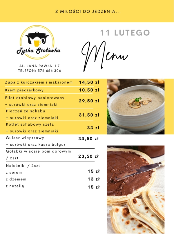 MENU LOKAL AL. JANA PAWŁA II 7