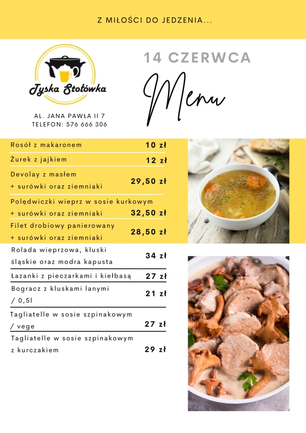 MENU LOKAL 1 AL. JANA PAWŁA II 7