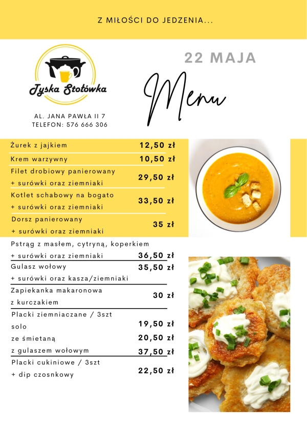 MENU AL. JANA PAWŁA II 7