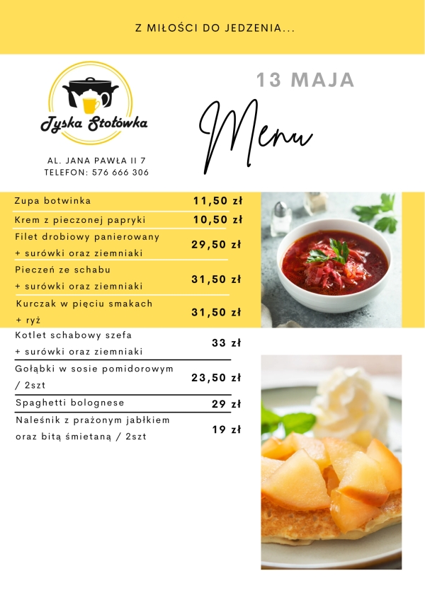 MENU AL. JANA PAWŁA II 7