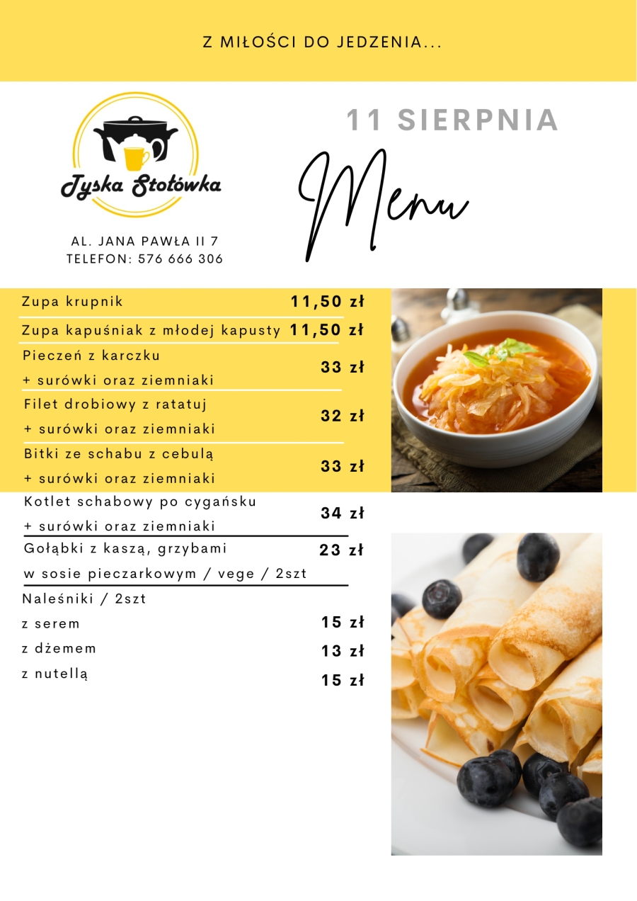 MENU AL. JANA PAWŁA II 7