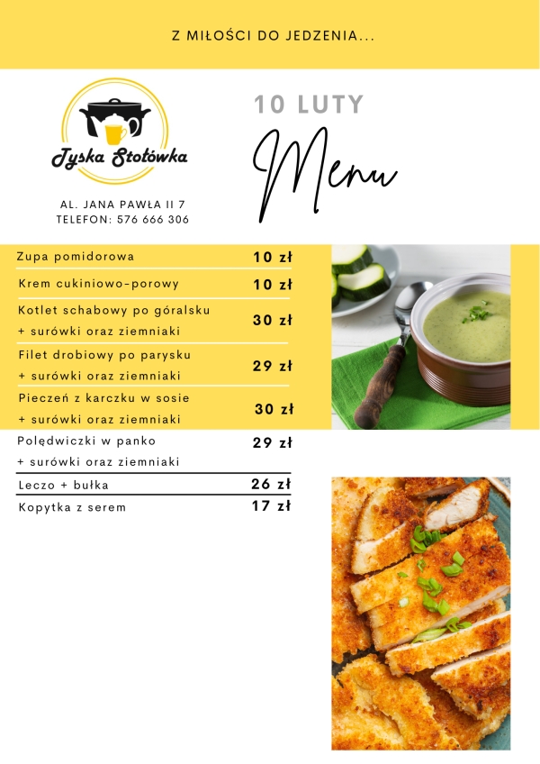 MENU LOKAL 1 AL. JANA PAWŁA II 7