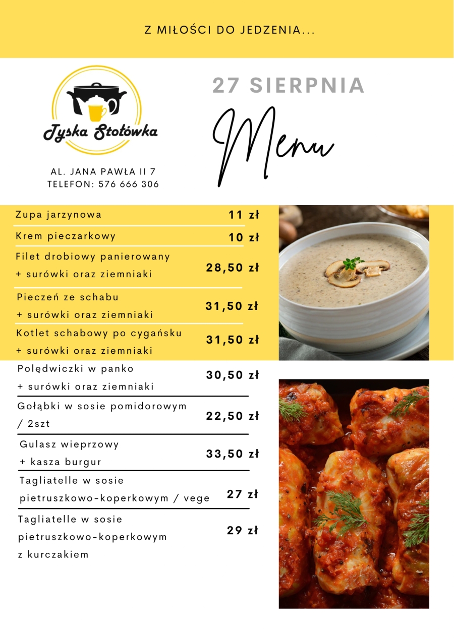 MENU LOKAL 1 AL. JANA PAWŁA II 7
