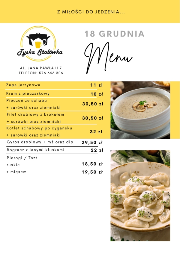 MENU LOKAL AL. JANA PAWŁA II 7