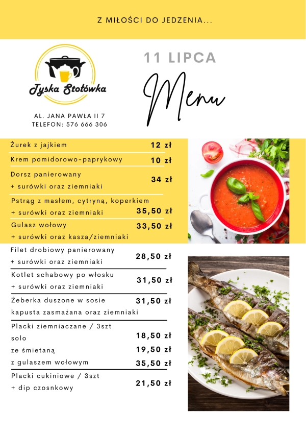 MENU LOKAL 1 AL. JANA PAWŁA II 7