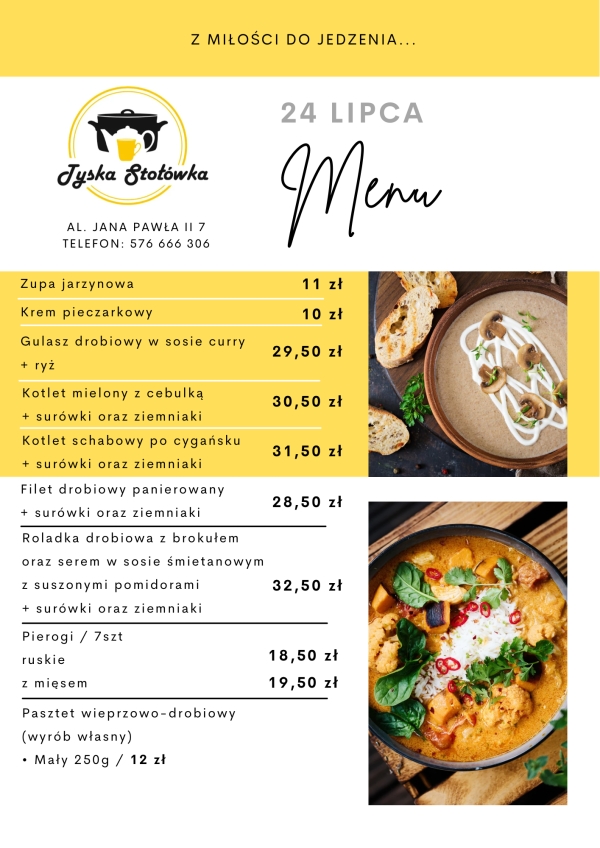 MENU LOKAL 1 AL. JANA PAWŁA II 7