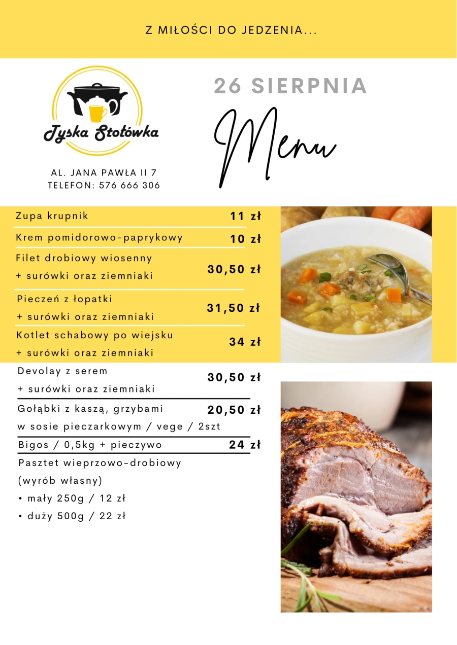 MENU LOKAL 1 AL. JANA PAWŁA II 7