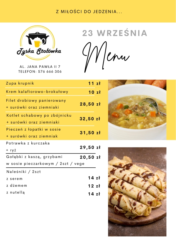 MENU LOKAL AL. JANA PAWŁA II 7