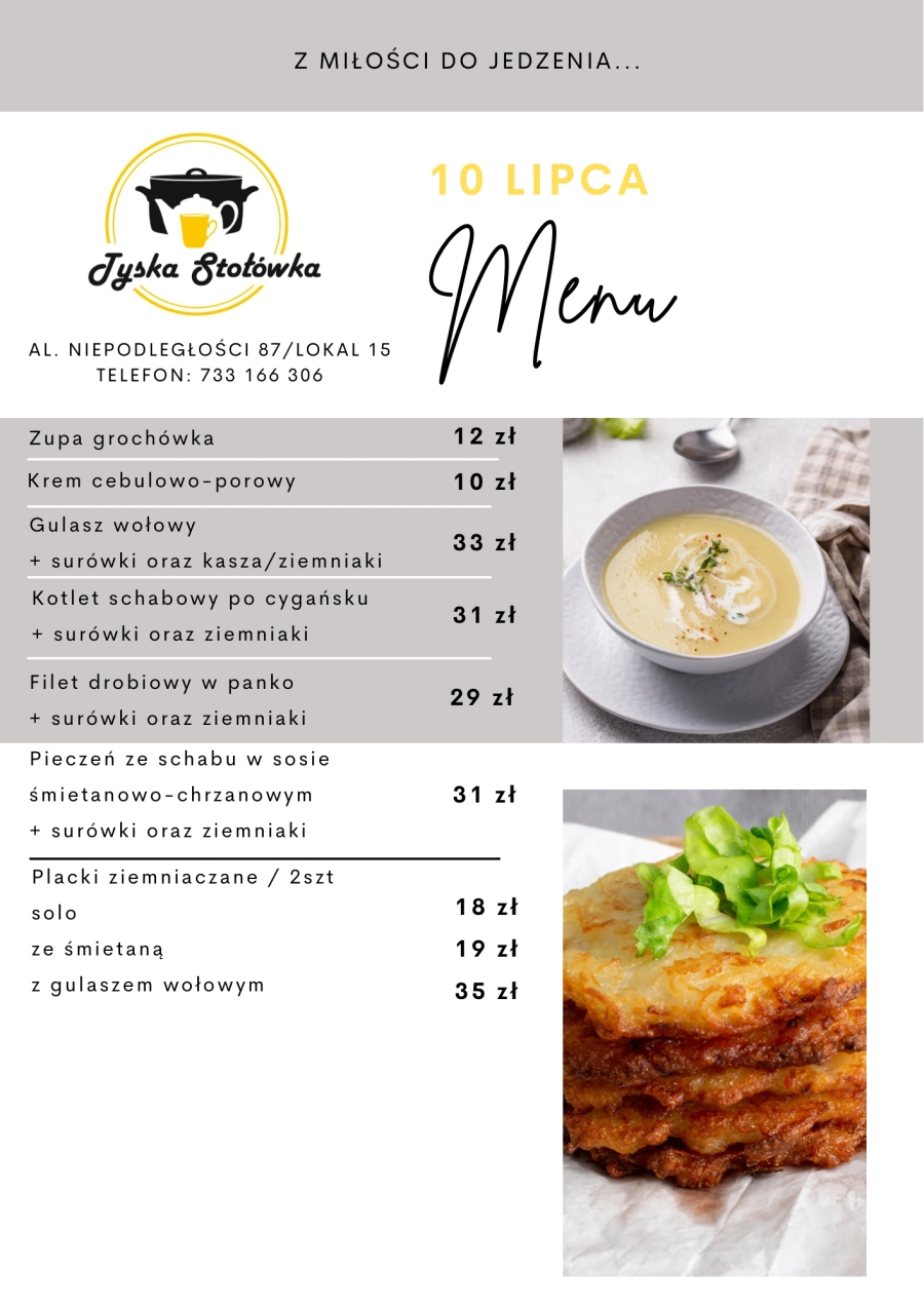 MENU LOKAL 2 AL. NIEPODLEGŁOŚCI 87/LOKAL 15