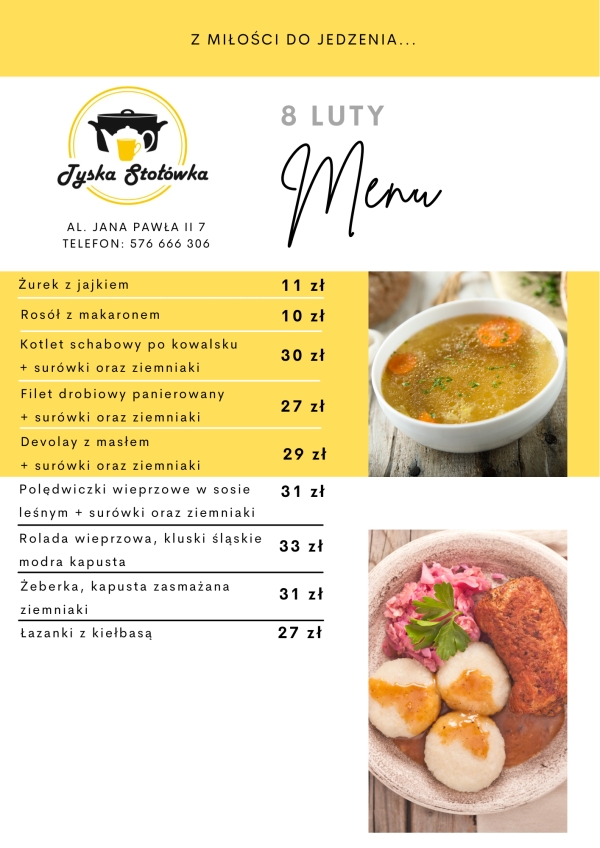 MENU LOKAL 1 AL. JANA PAWŁA II 7