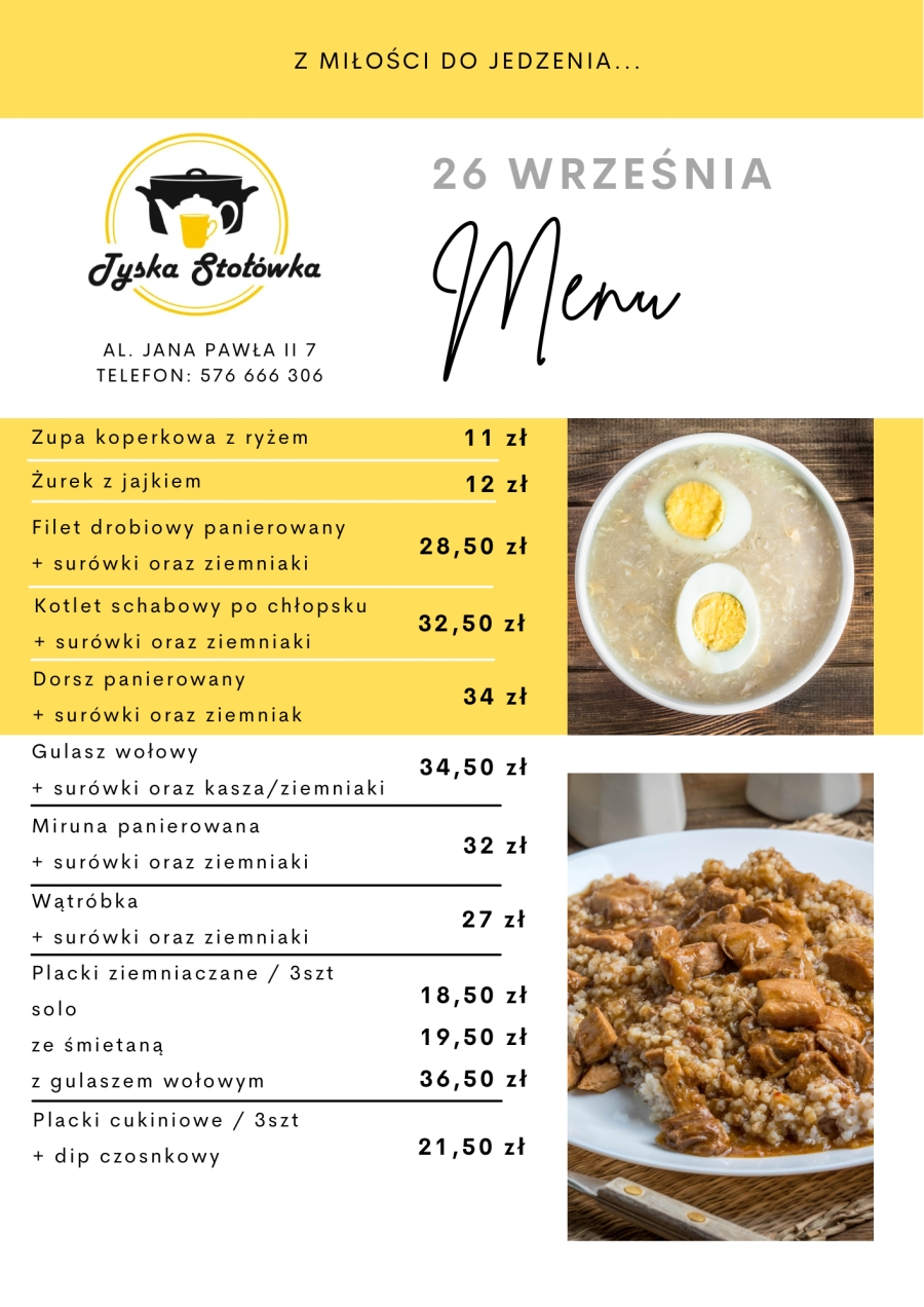 MENU LOKAL AL. JANA PAWŁA II 7