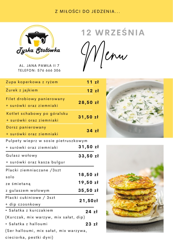MENU LOKAL AL. JANA PAWŁA II 7