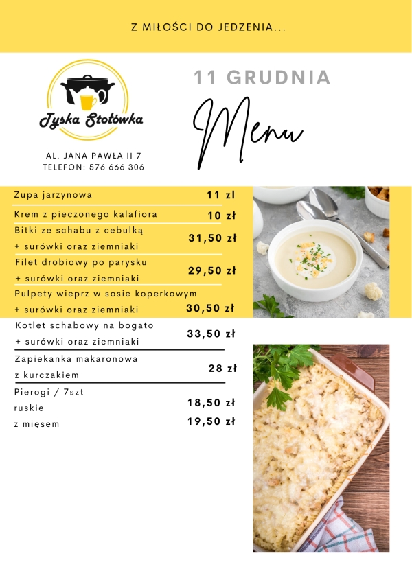 MENU LOKAL AL. JANA PAWŁA II 7