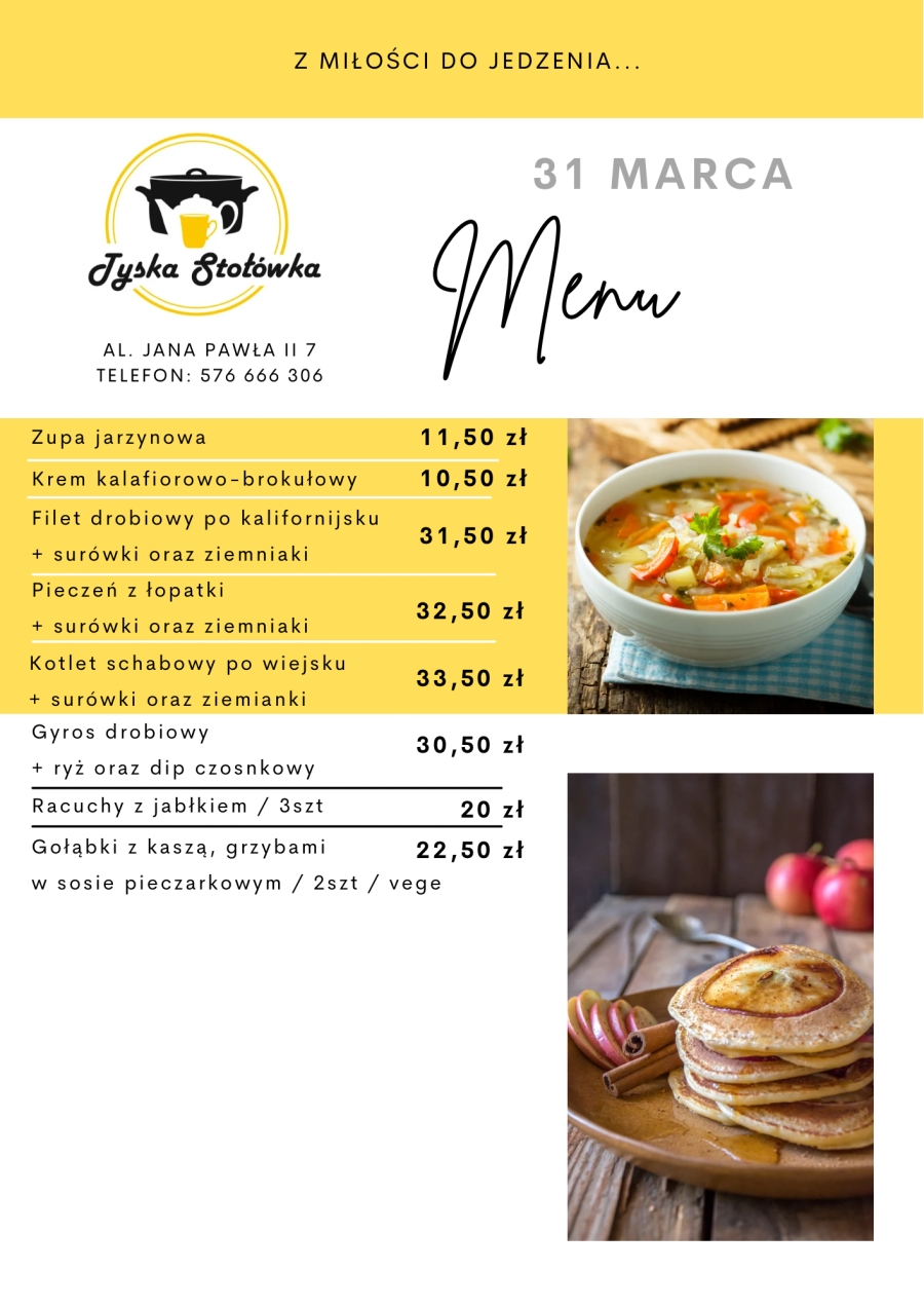 MENU AL. JANA PAWŁA II 7