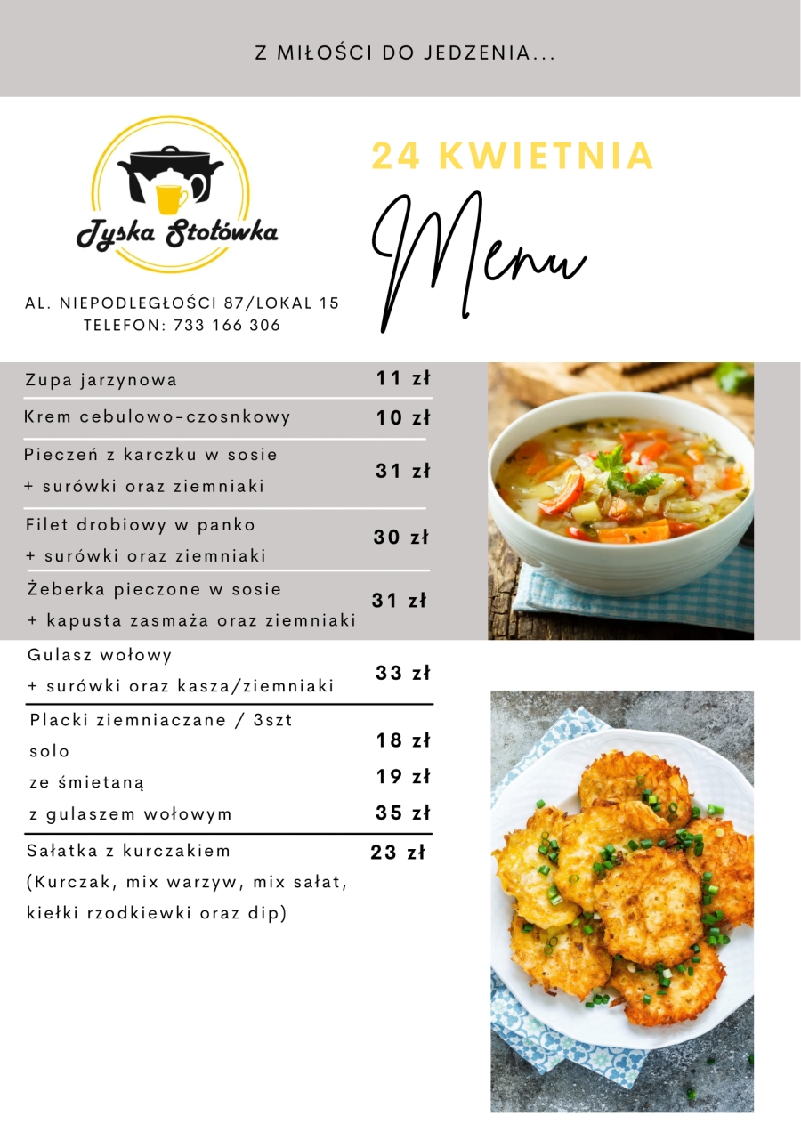MENU LOKAL 2 Al. NIEPODLEGŁOŚCI 87/LOKAL 15