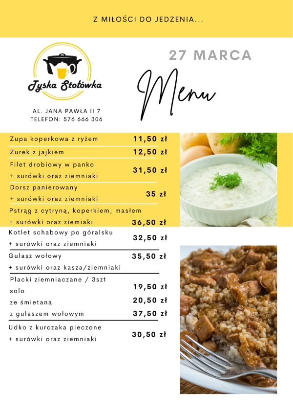 MENU AL. JANA PAWŁA II 7