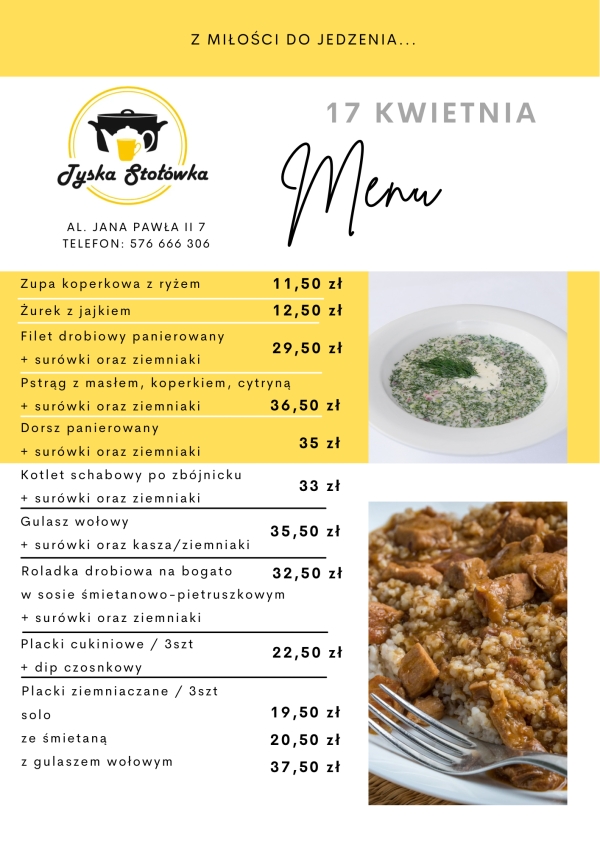 MENU AL. JANA PAWŁA II 7