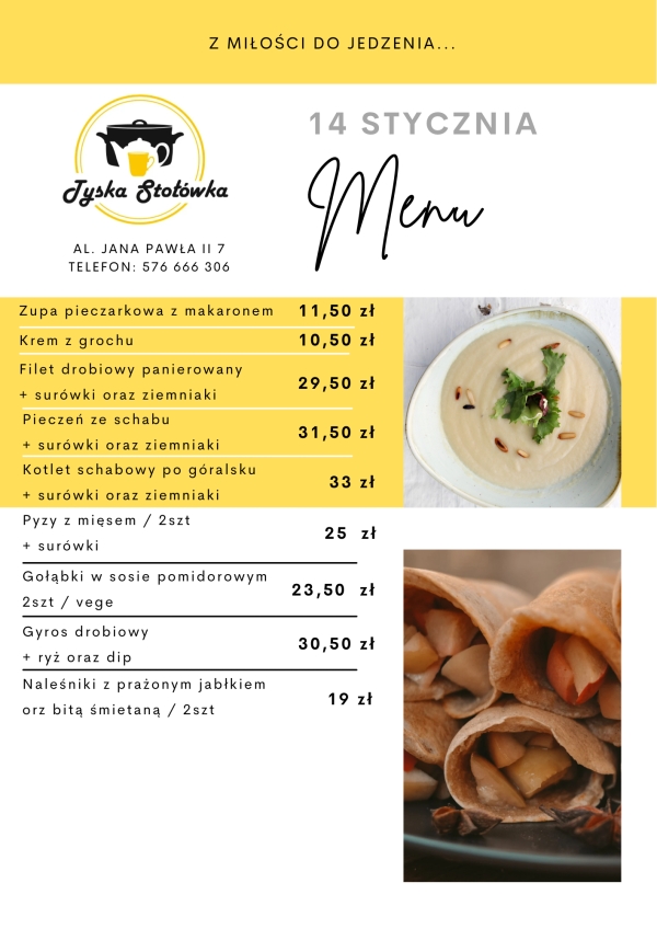 MENU LOKAL AL. JANA PAWŁA II 7