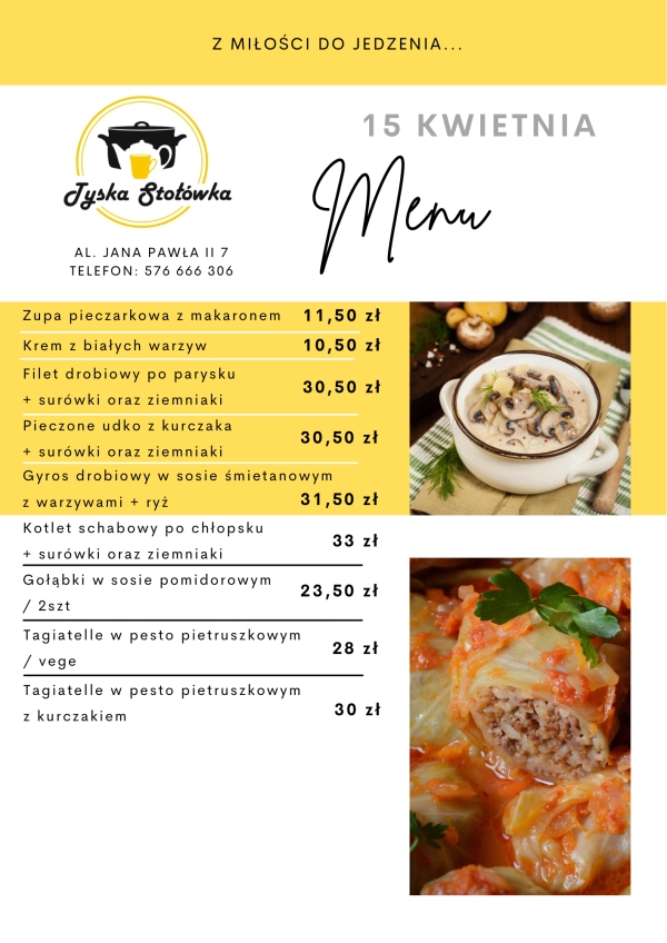 MENU AL. JANA PAWŁA II 7