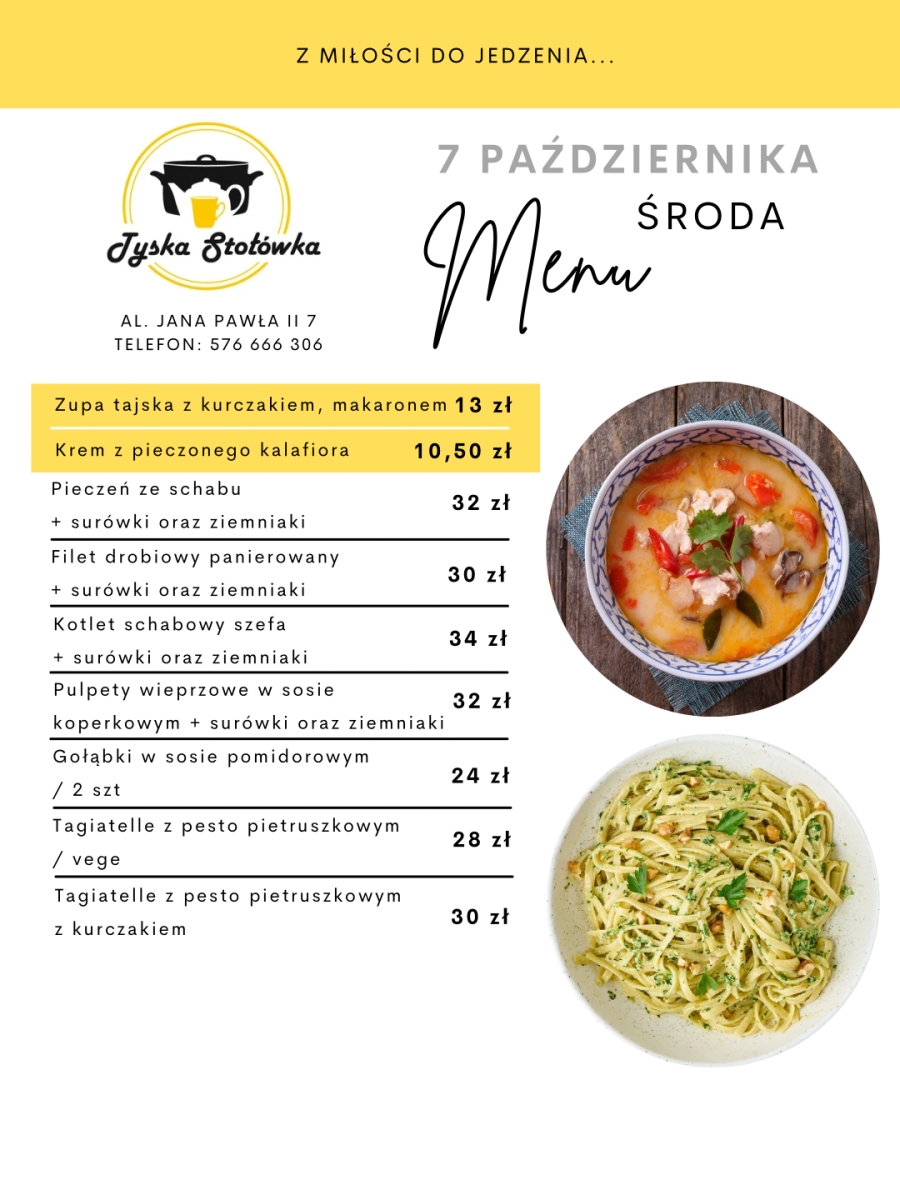 MENU AL. JANA PAWŁA II 7