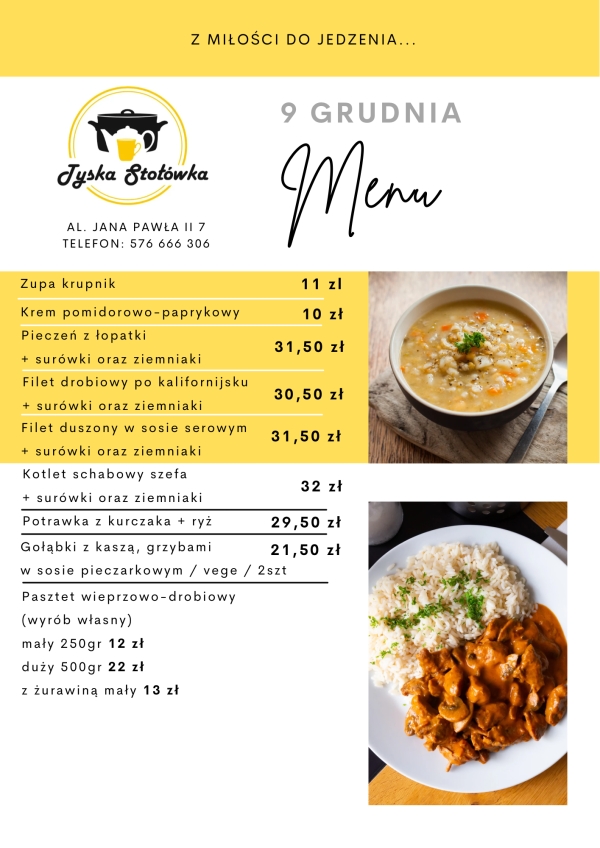 MENU LOKAL AL. JANA PAWŁA II 7