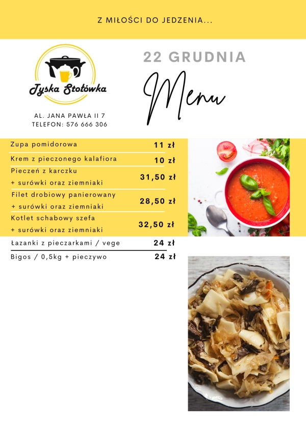MENU LOKAL AL. JANA PAWŁA II 7