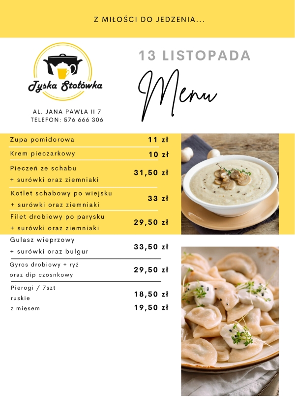 MENU LOKAL AL. JANA PAWŁA II 7