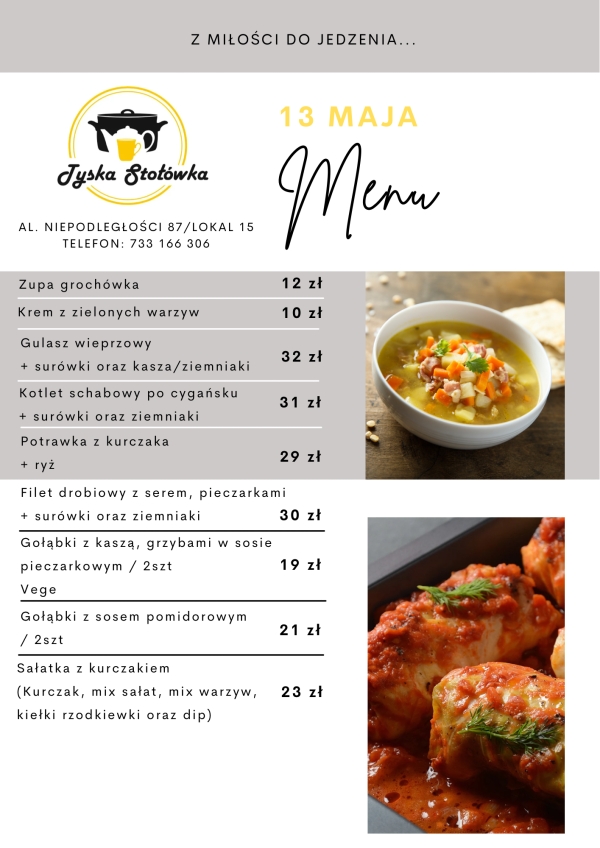 MENU LOKAL 2 Al. NIEPODLEGŁOŚCI 87/LOKAL 15