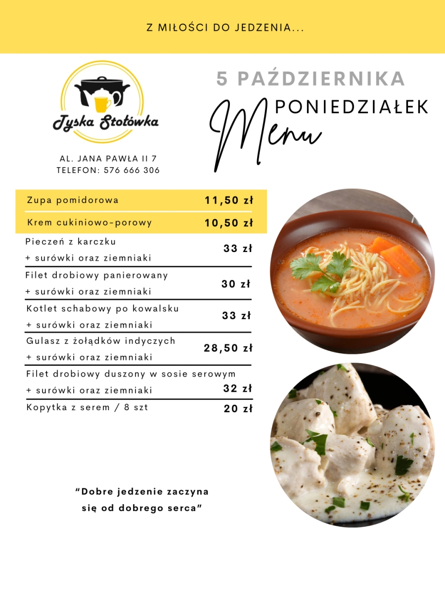 MENU AL. JANA PAWŁA II 7