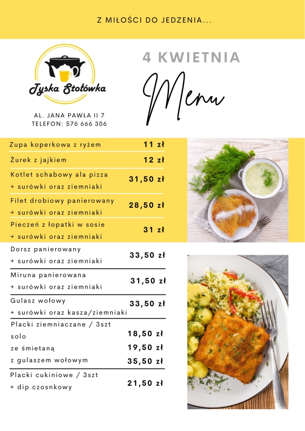 MENU LOKAL 1 AL. JANA PAWŁA II 7