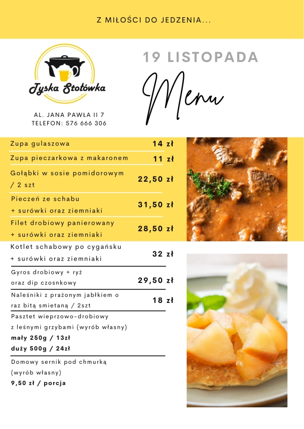 MENU LOKAL AL. JANA PAWŁA II 7