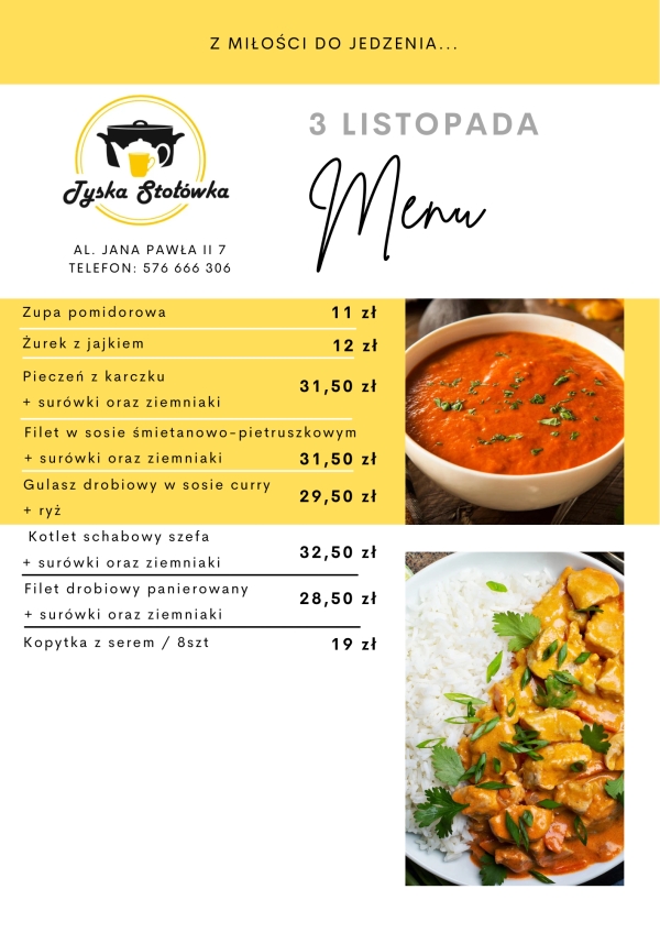 MENU LOKAL AL. JANA PAWŁA II 7