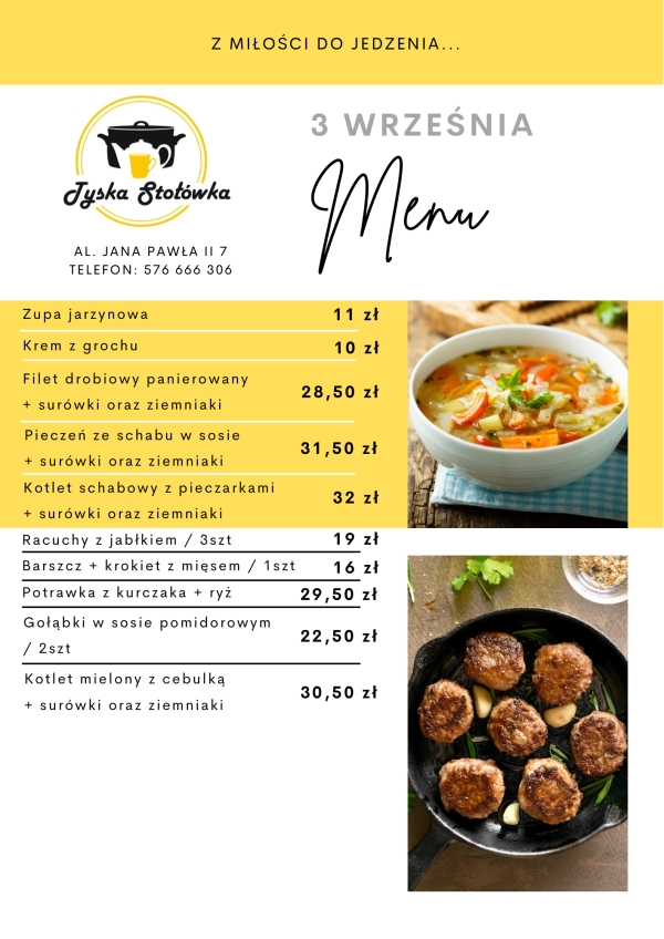 MENU LOKAL AL. JANA PAWŁA II 7