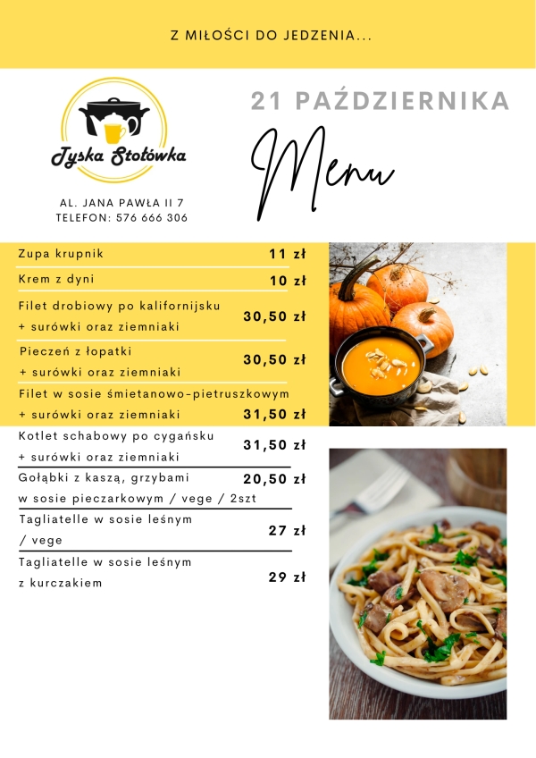 MENU LOKAL AL. JANA PAWŁA II 7