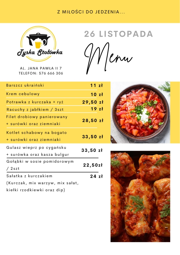 MENU LOKAL AL. JANA PAWŁA II 7
