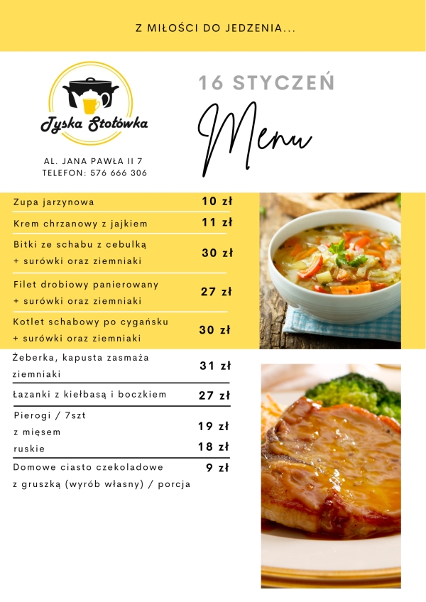 MENU LOKAL 1 AL. JANA PAWŁA II 7