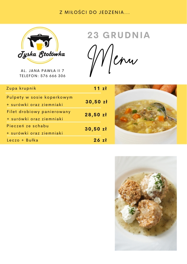 MENU LOKAL AL. JANA PAWŁA II 7