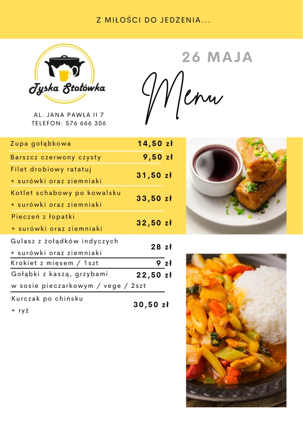 MENU AL. JANA PAWŁA II 7