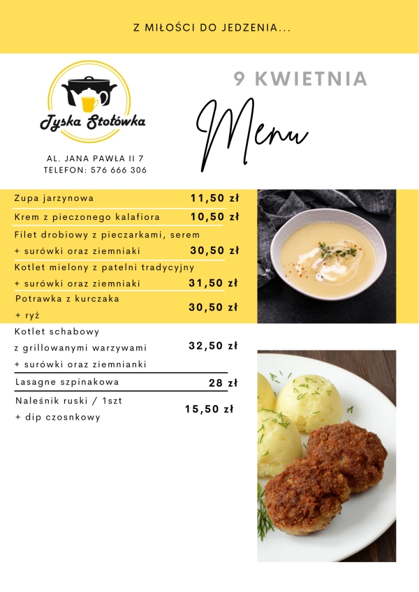 MENU AL. JANA PAWŁA II 7