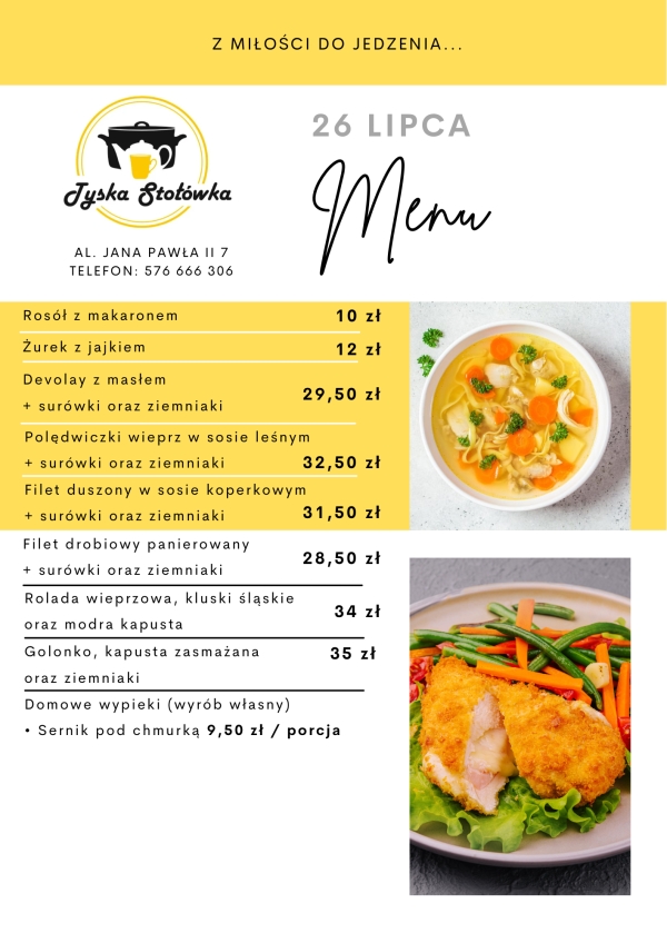 MENU LOKAL 1 AL. JANA PAWŁA II 7