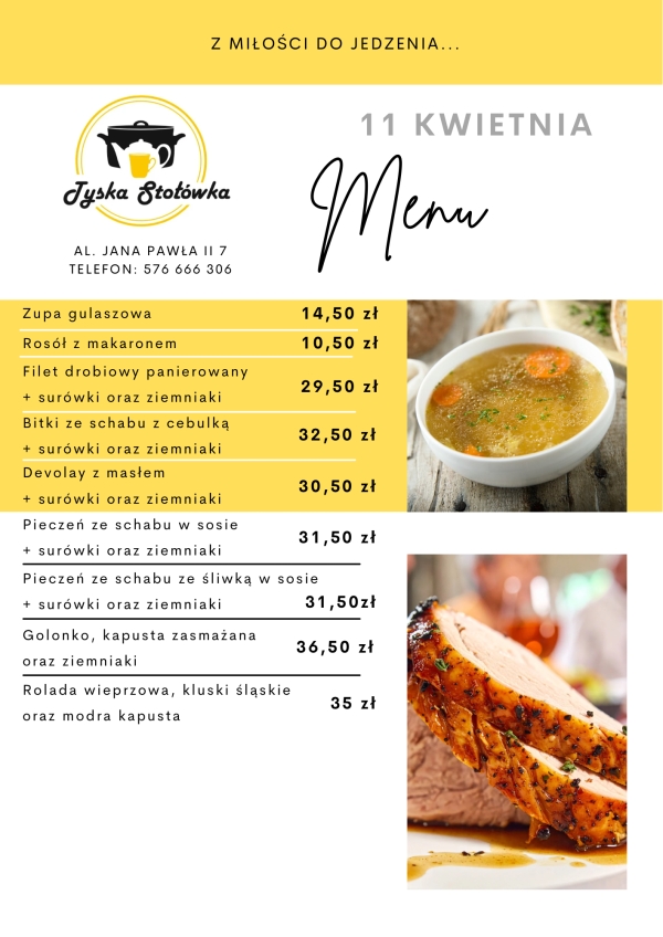 MENU AL. JANA PAWŁA II 7