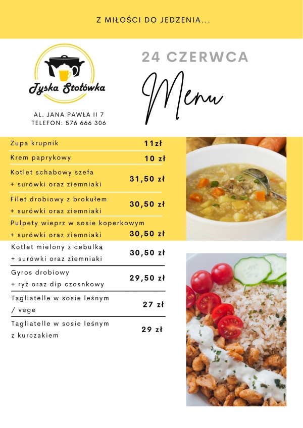 MENU LOKAL 1 AL. JANA PAWŁA II 7