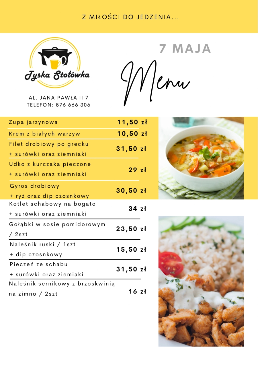 MENU AL. JANA PAWŁA II 7