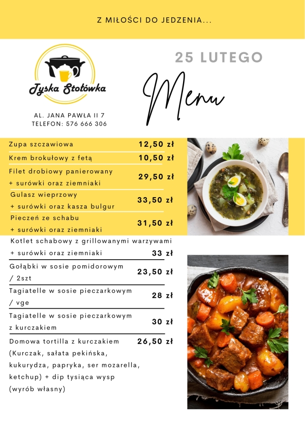 MENU LOKAL AL. JANA PAWŁA II 7
