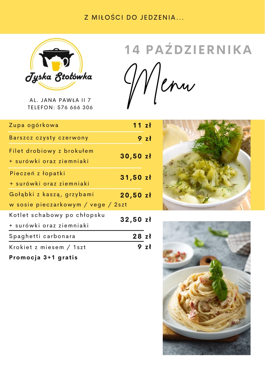 MENU LOKAL AL. JANA PAWŁA II 7