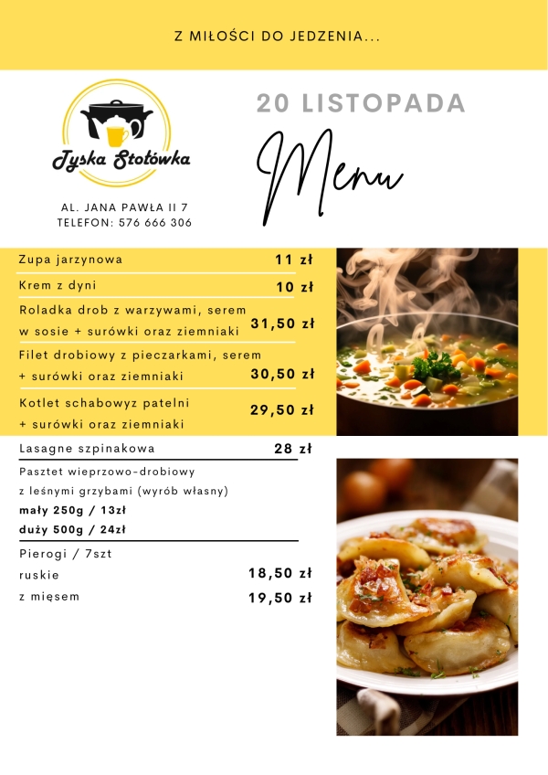 MENU LOKAL AL. JANA PAWŁA II 7